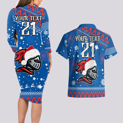 custom-knights-rugby-couples-matching-long-sleeve-bodycon-dress-and-hawaiian-shirt-chirstmas-vibe-2023