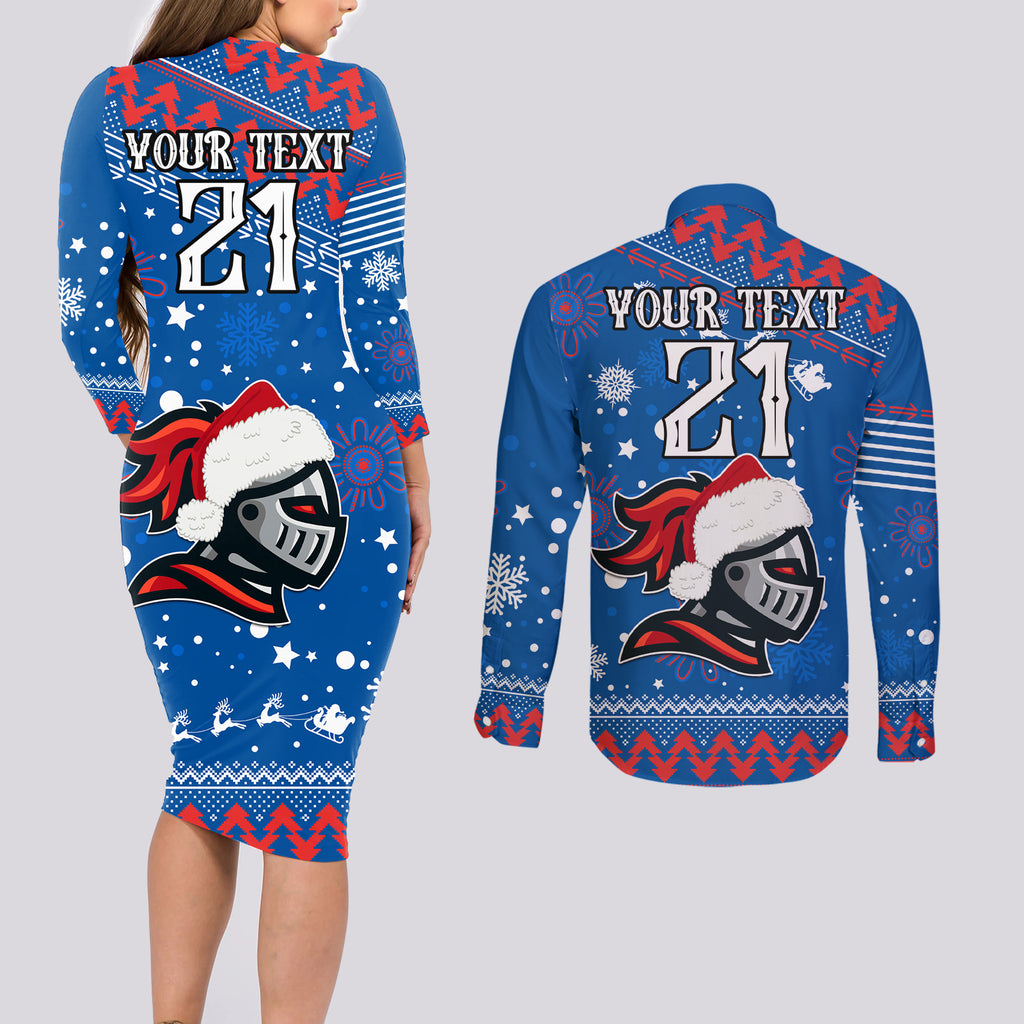 custom-knights-rugby-couples-matching-long-sleeve-bodycon-dress-and-long-sleeve-button-shirt-chirstmas-vibe-2023