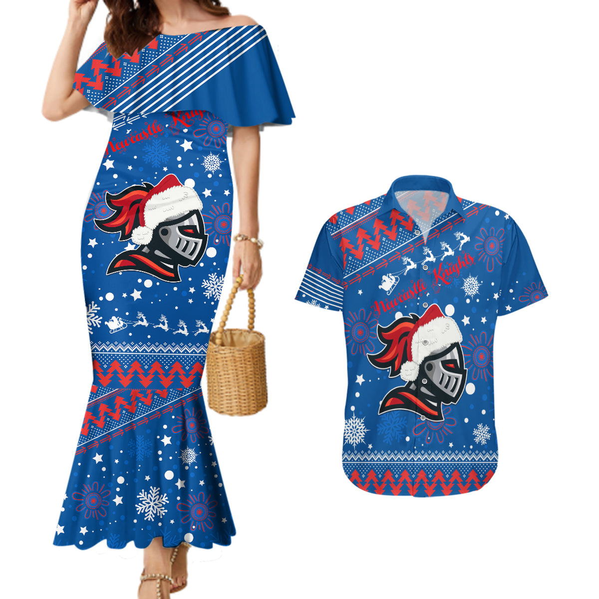 custom-knights-rugby-couples-matching-mermaid-dress-and-hawaiian-shirt-chirstmas-vibe-2023