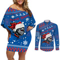 custom-knights-rugby-couples-matching-off-shoulder-short-dress-and-long-sleeve-button-shirt-chirstmas-vibe-2023