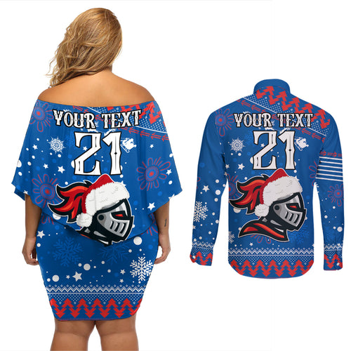 custom-knights-rugby-couples-matching-off-shoulder-short-dress-and-long-sleeve-button-shirt-chirstmas-vibe-2023