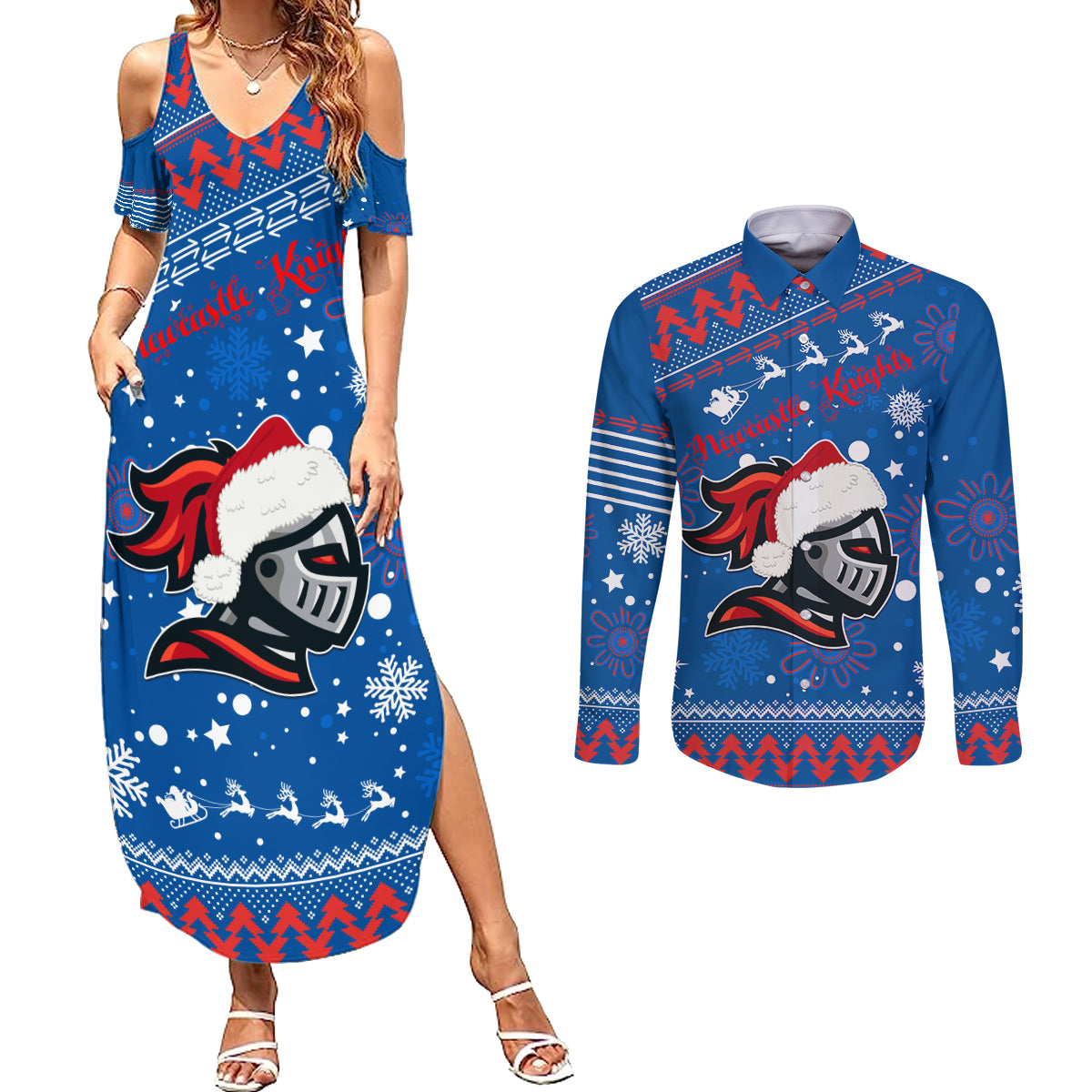 custom-knights-rugby-couples-matching-summer-maxi-dress-and-long-sleeve-button-shirt-chirstmas-vibe-2023