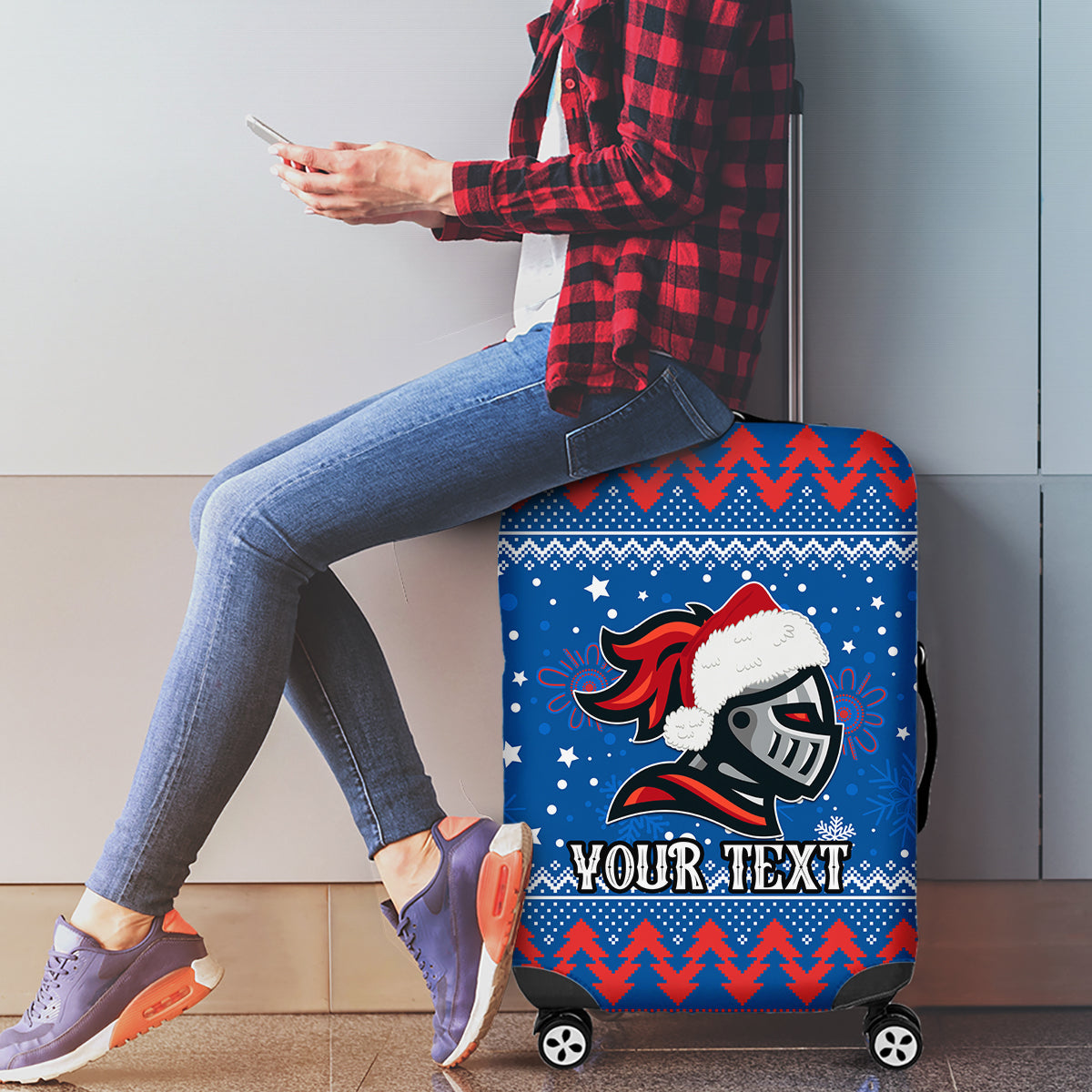 custom-knights-rugby-luggage-cover-chirstmas-vibe-2023