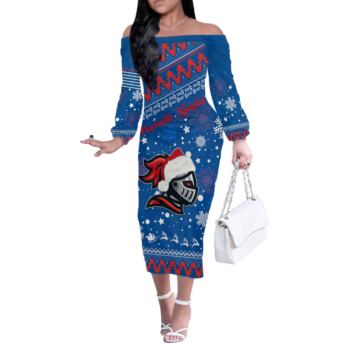 custom-knights-rugby-off-the-shoulder-long-sleeve-dress-chirstmas-vibe-2023