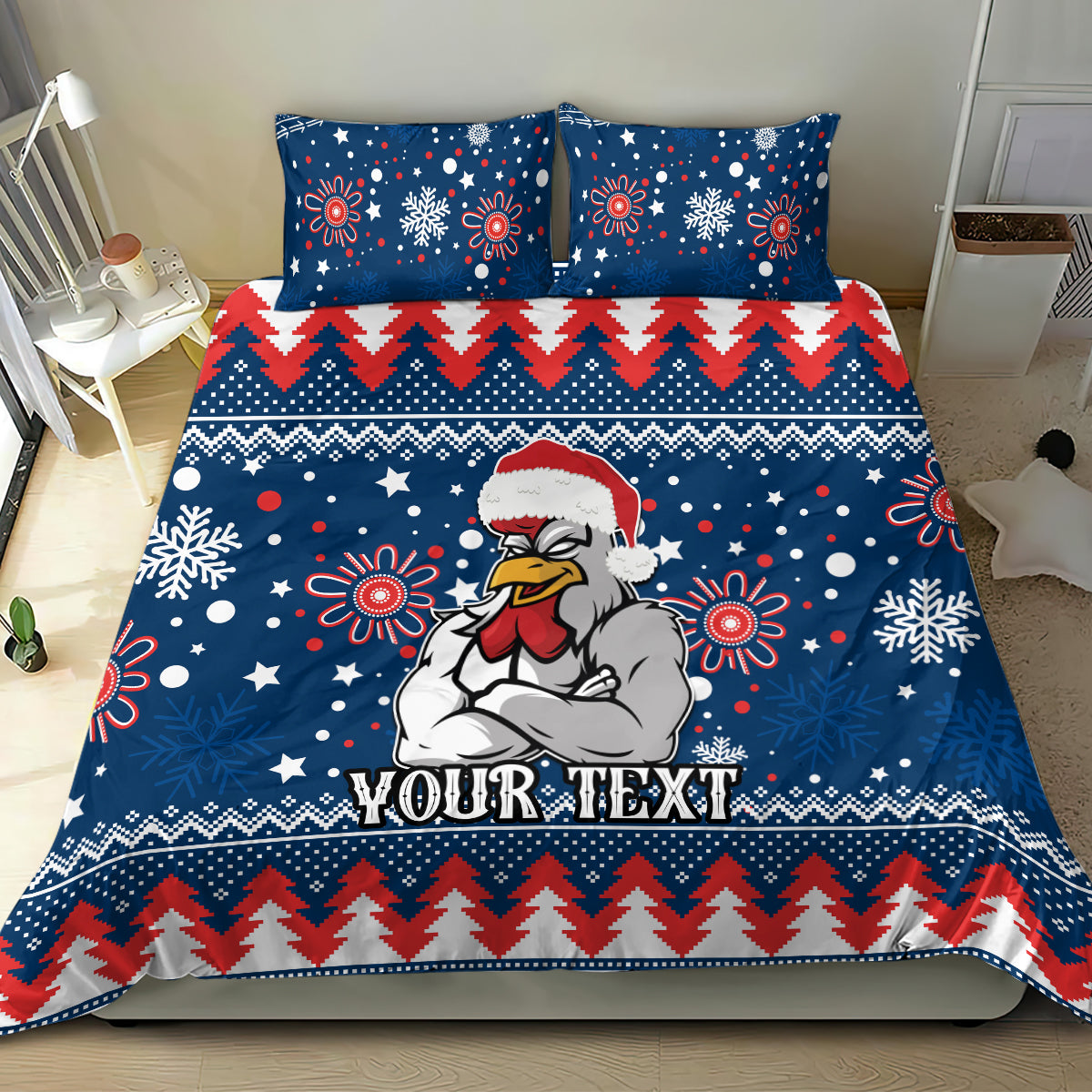 custom-roosters-rugby-bedding-set-chirstmas-vibe-2023