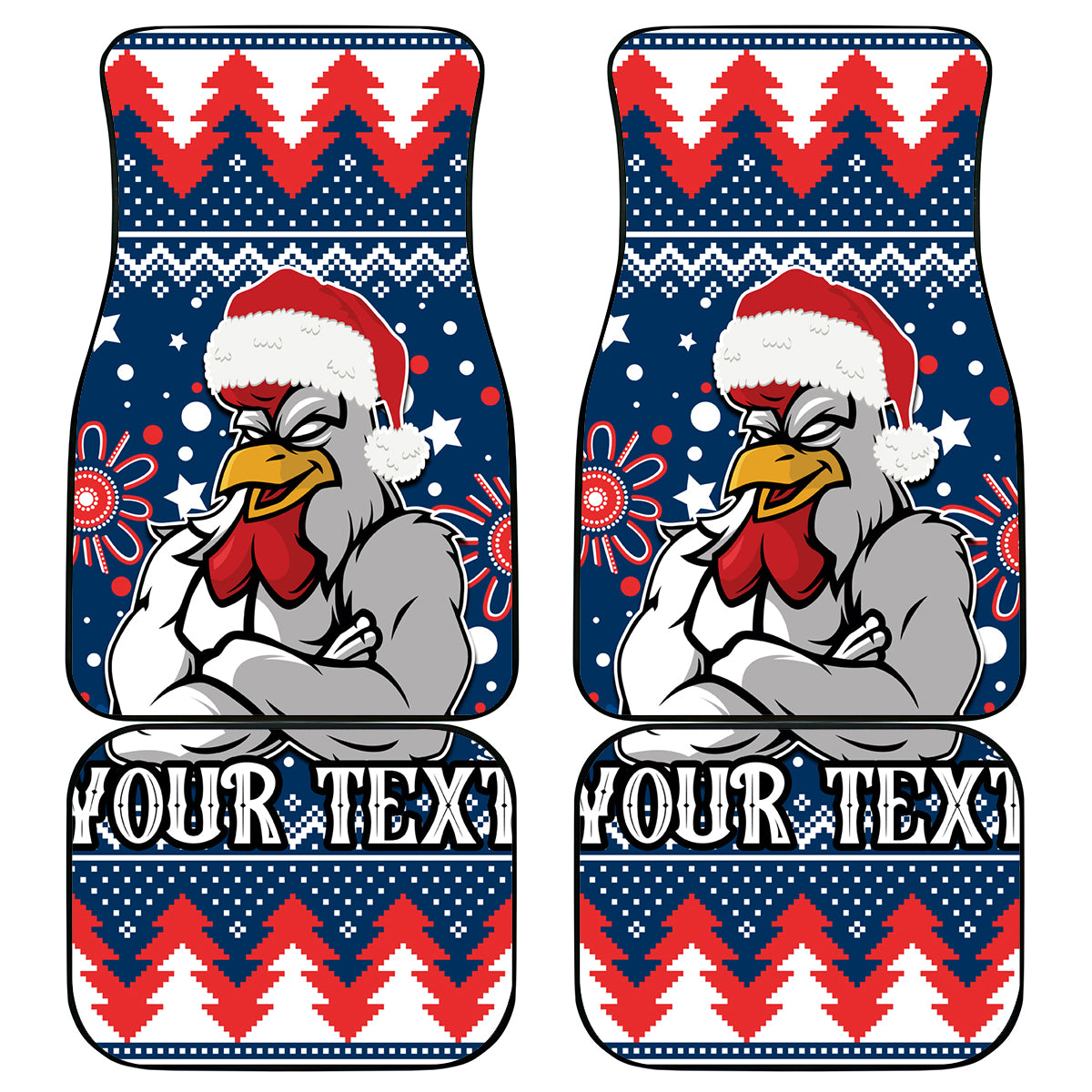 custom-roosters-rugby-car-mats-chirstmas-vibe-2023