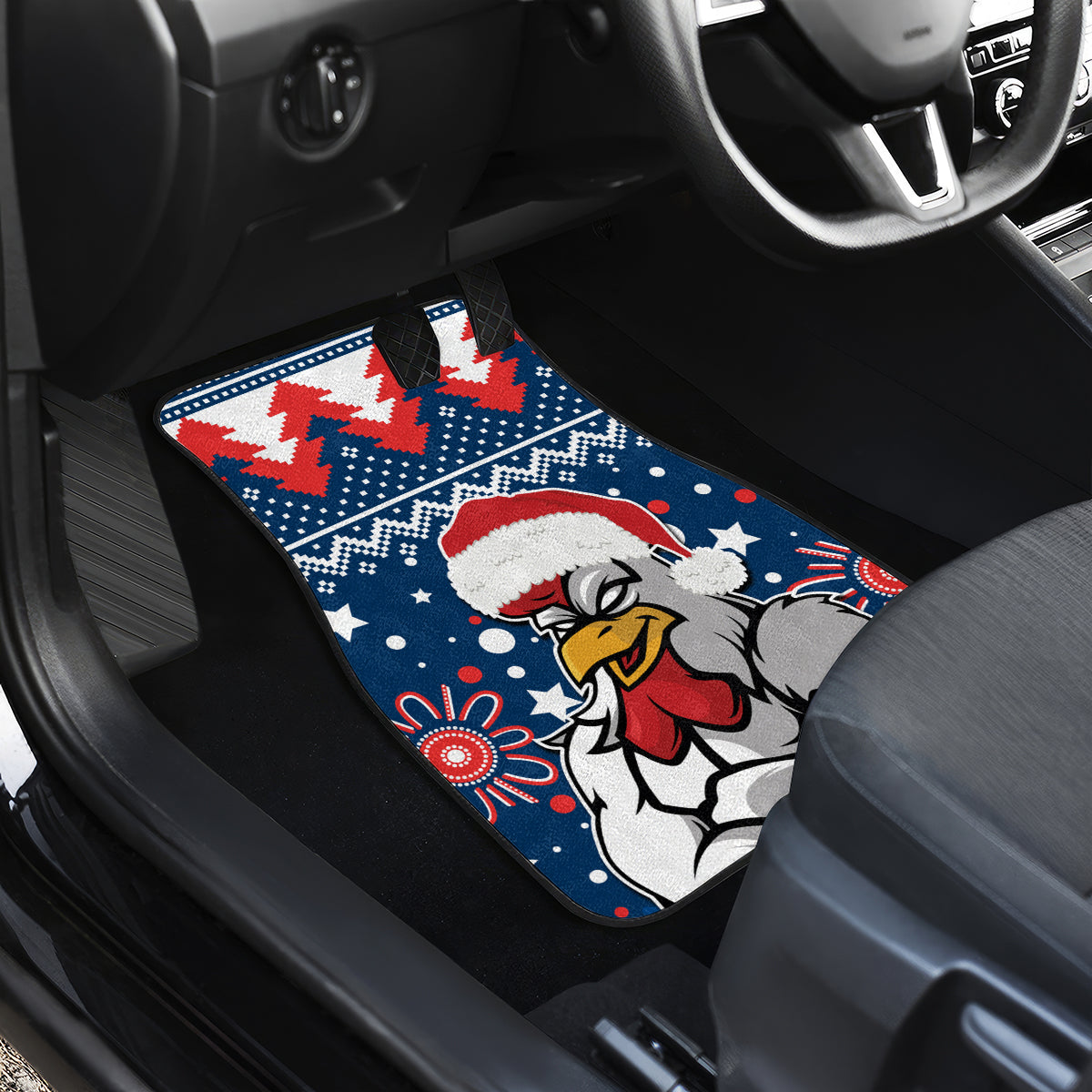 custom-roosters-rugby-car-mats-chirstmas-vibe-2023