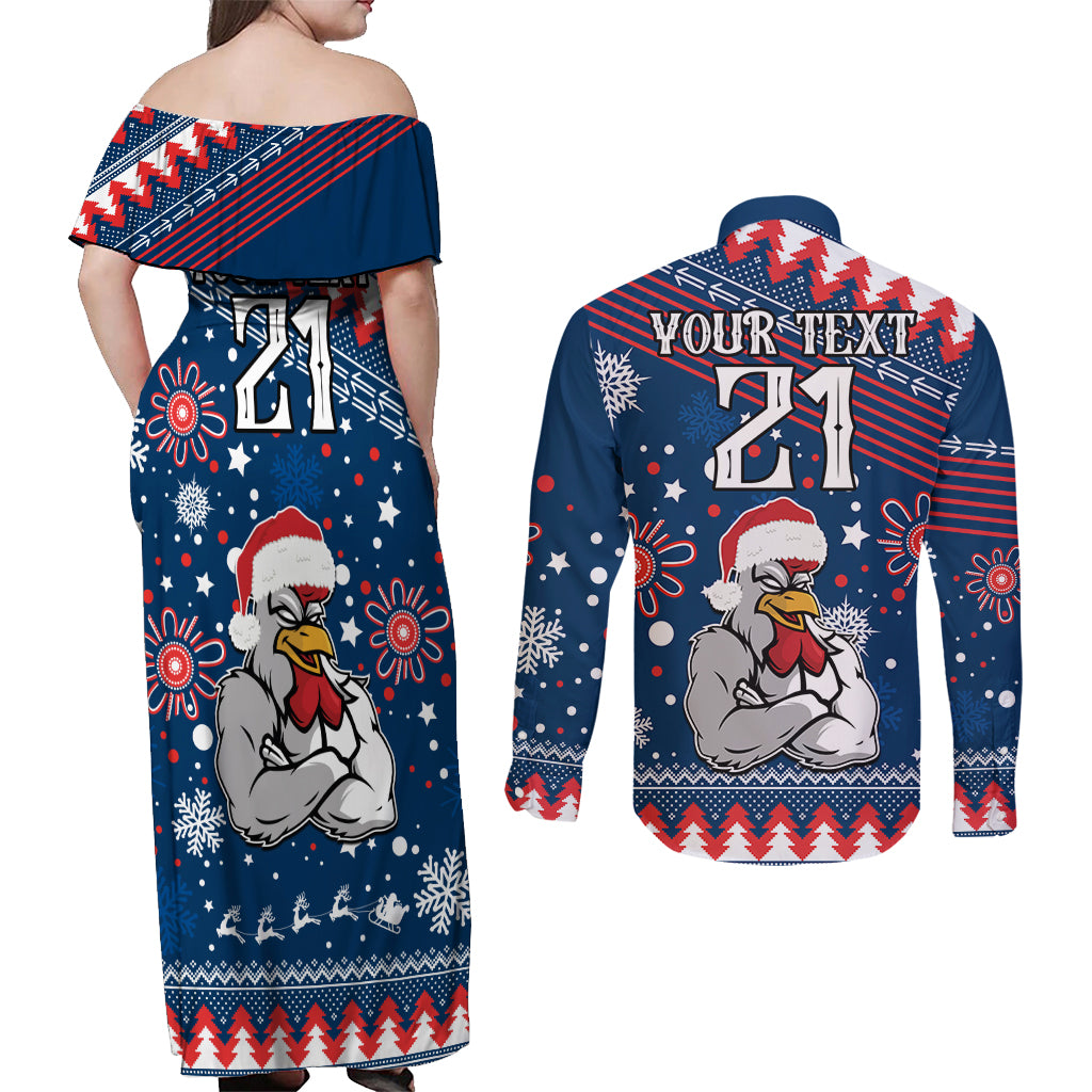 custom-roosters-rugby-couples-matching-off-shoulder-maxi-dress-and-long-sleeve-button-shirt-chirstmas-vibe-2023