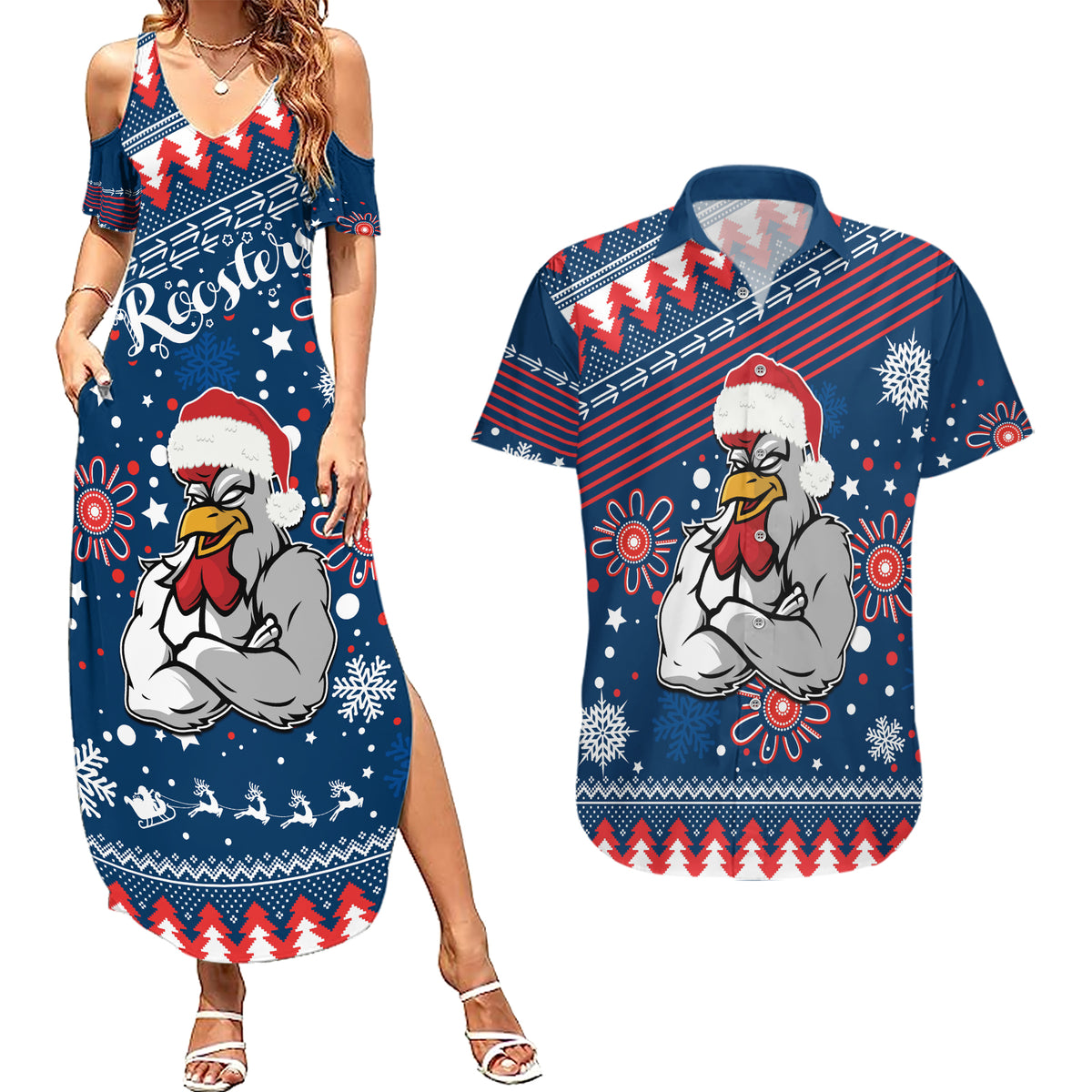 custom-roosters-rugby-couples-matching-summer-maxi-dress-and-hawaiian-shirt-chirstmas-vibe-2023