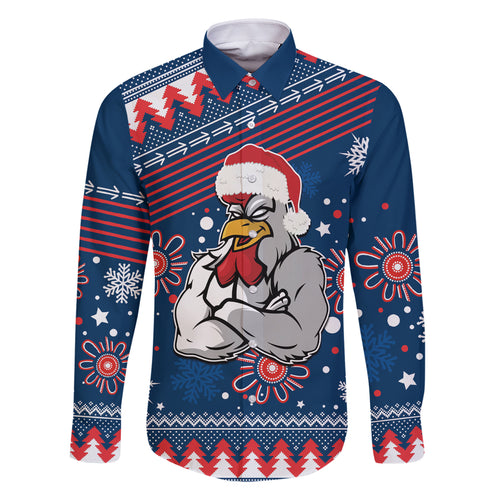 custom-roosters-rugby-family-matching-off-shoulder-short-dress-and-hawaiian-shirt-chirstmas-vibe-2023