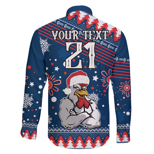 custom-roosters-rugby-family-matching-off-shoulder-short-dress-and-hawaiian-shirt-chirstmas-vibe-2023