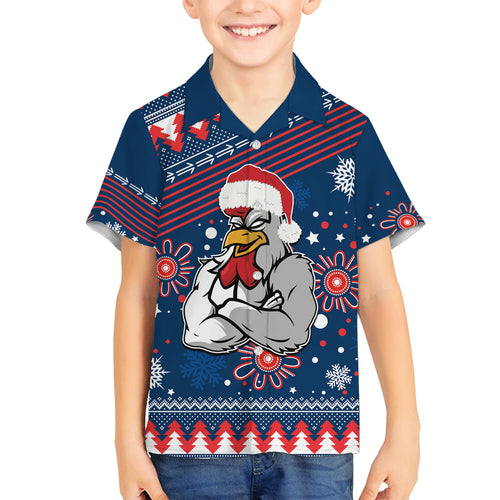 custom-roosters-rugby-family-matching-off-shoulder-short-dress-and-hawaiian-shirt-chirstmas-vibe-2023