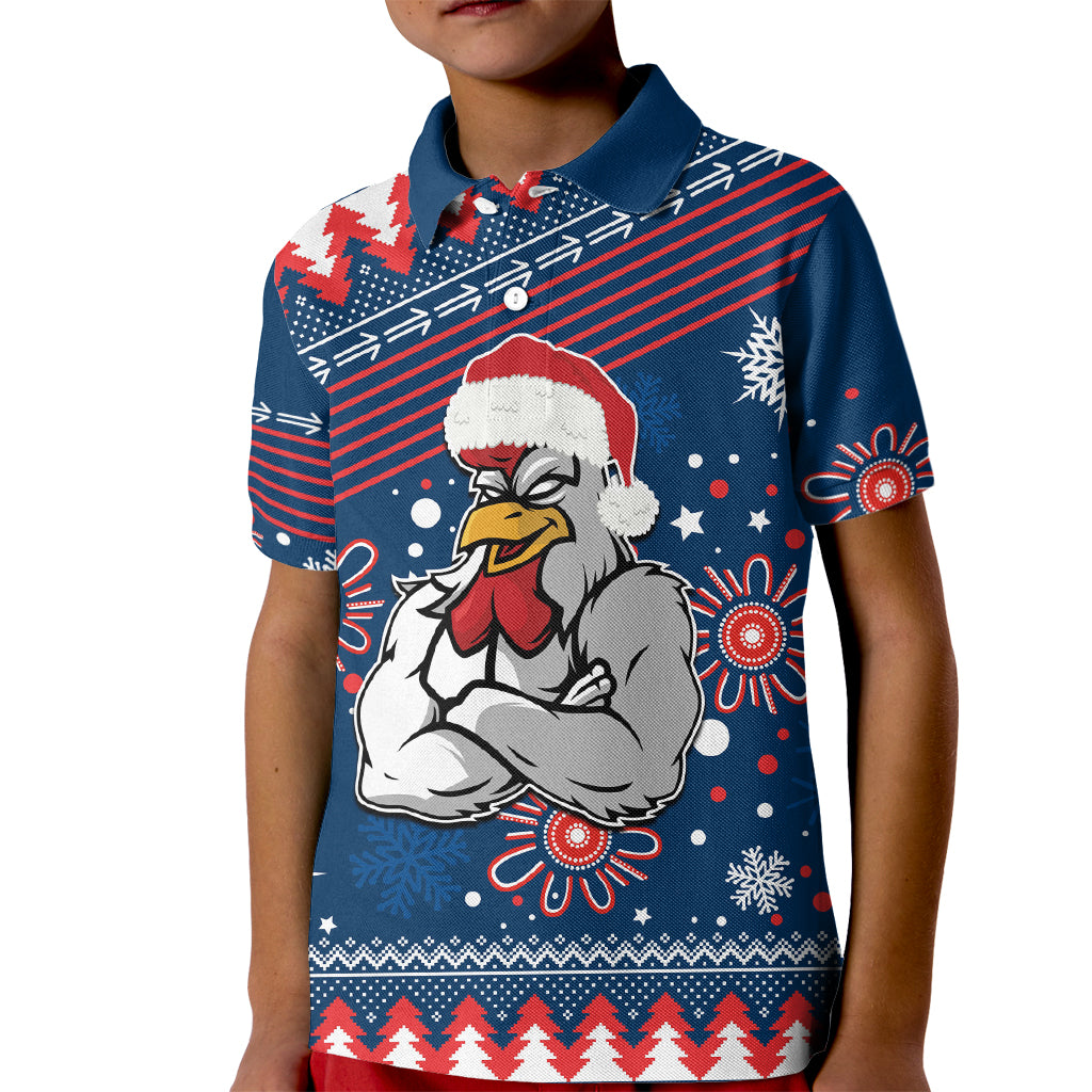 custom-roosters-rugby-kid-polo-shirt-chirstmas-vibe-2023