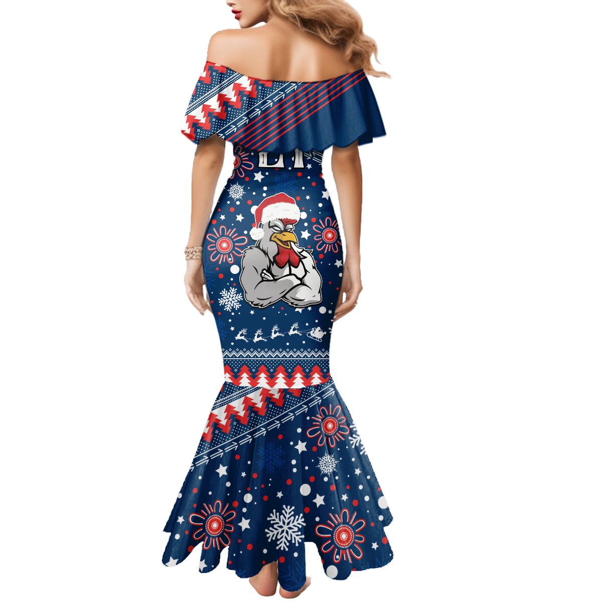 custom-roosters-rugby-mermaid-dress-chirstmas-vibe-2023