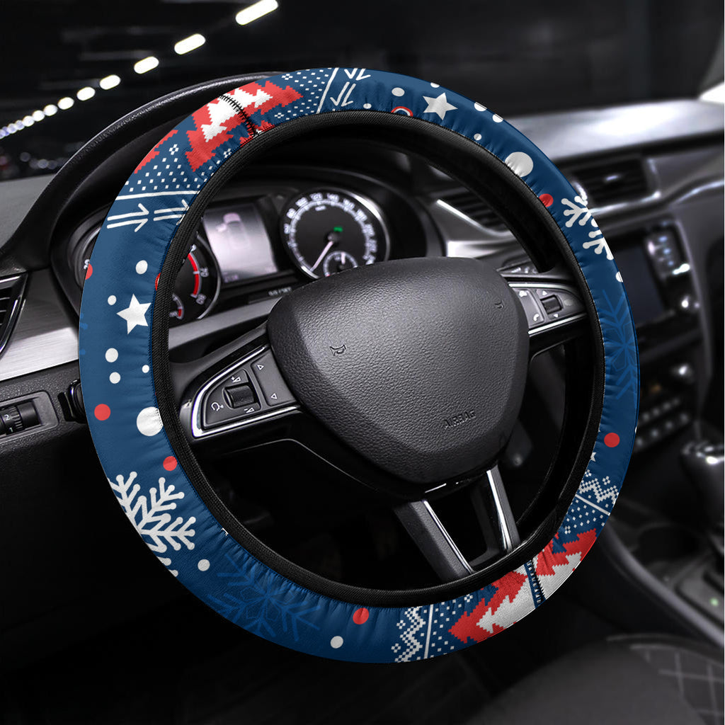 Roosters Rugby Steering Wheel Cover Chirstmas Vibe 2023