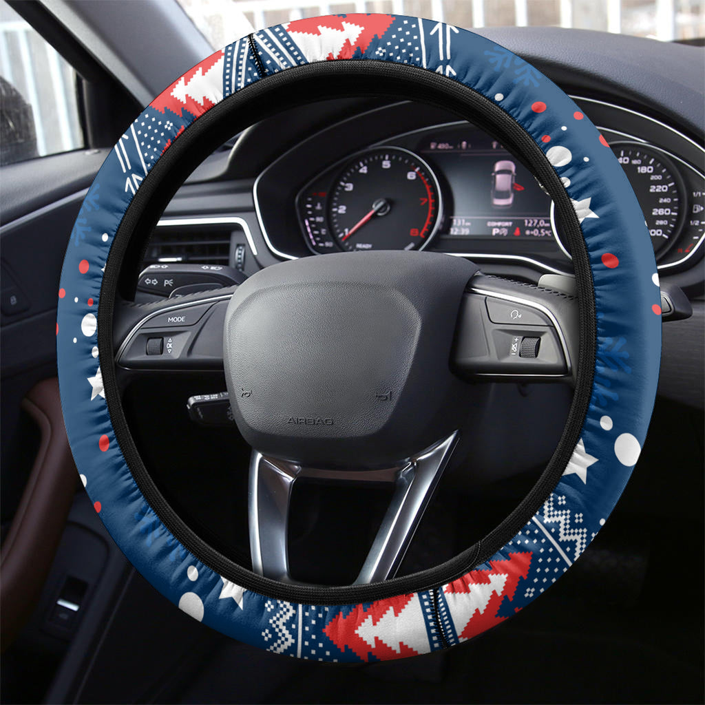 Roosters Rugby Steering Wheel Cover Chirstmas Vibe 2023