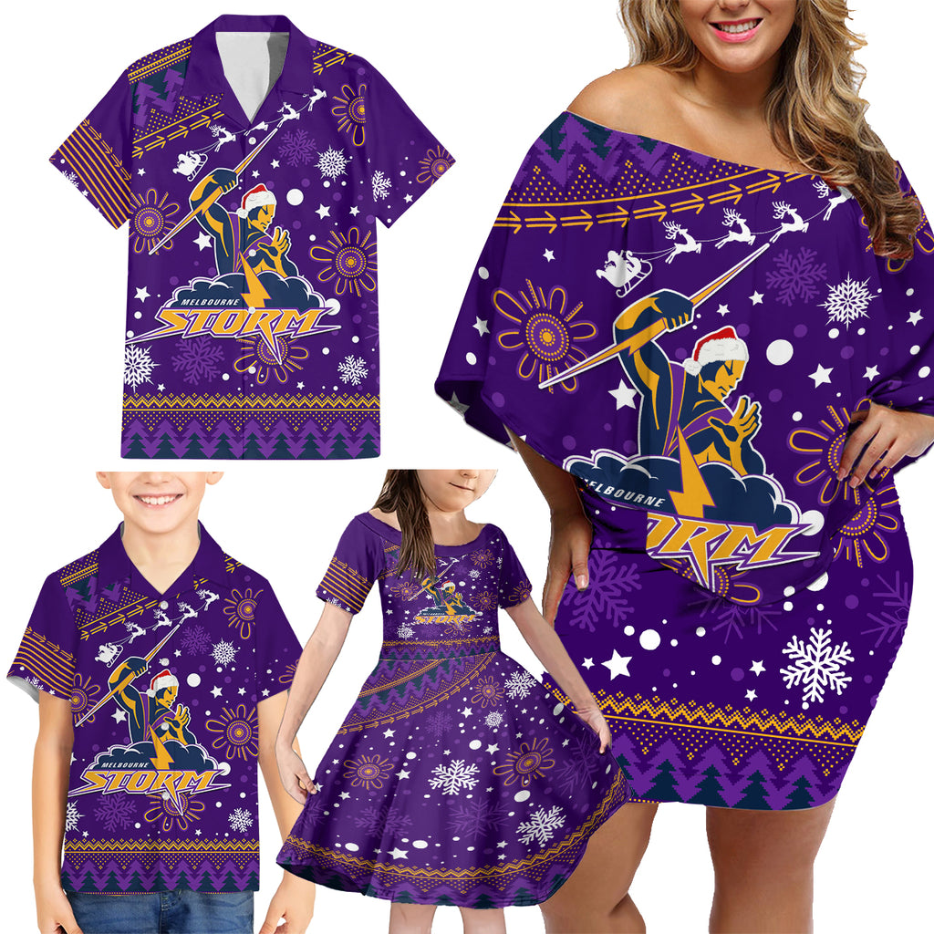 custom-storm-rugby-family-matching-off-shoulder-short-dress-and-hawaiian-shirt-chirstmas-vibe-2023