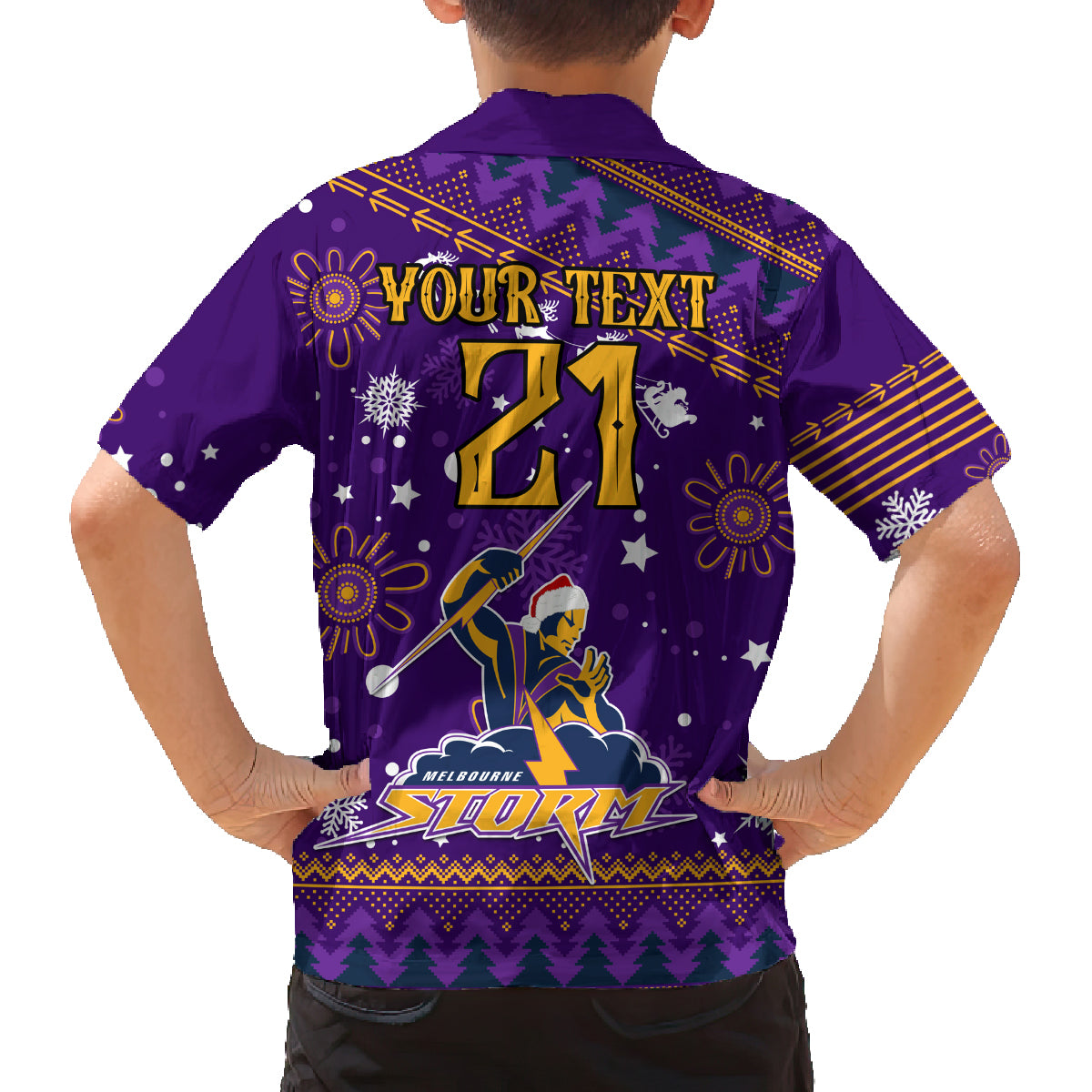 custom-storm-rugby-family-matching-off-shoulder-short-dress-and-hawaiian-shirt-chirstmas-vibe-2023