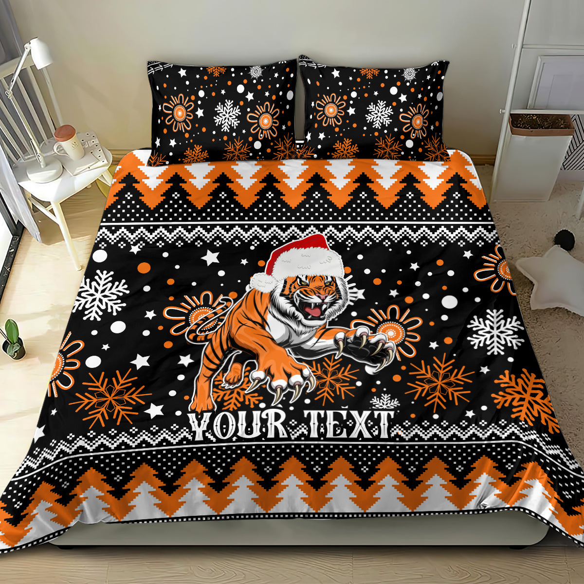 custom-tigers-rugby-bedding-set-chirstmas-vibe-2023