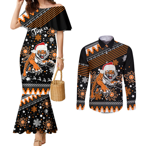 custom-tigers-rugby-couples-matching-mermaid-dress-and-long-sleeve-button-shirt-chirstmas-vibe-2023