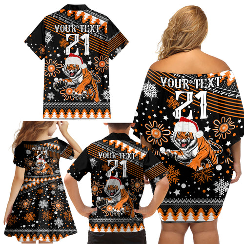 custom-tigers-rugby-family-matching-off-shoulder-short-dress-and-hawaiian-shirt-chirstmas-vibe-2023