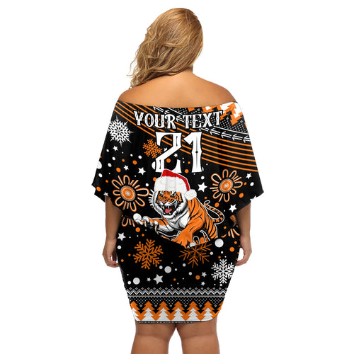 custom-tigers-rugby-family-matching-off-shoulder-short-dress-and-hawaiian-shirt-chirstmas-vibe-2023