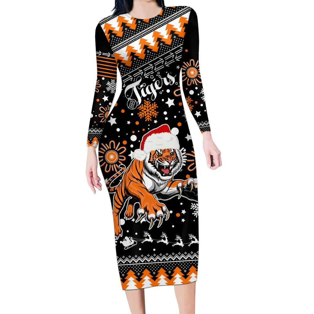 custom-tigers-rugby-long-sleeve-bodycon-dress-chirstmas-vibe-2023