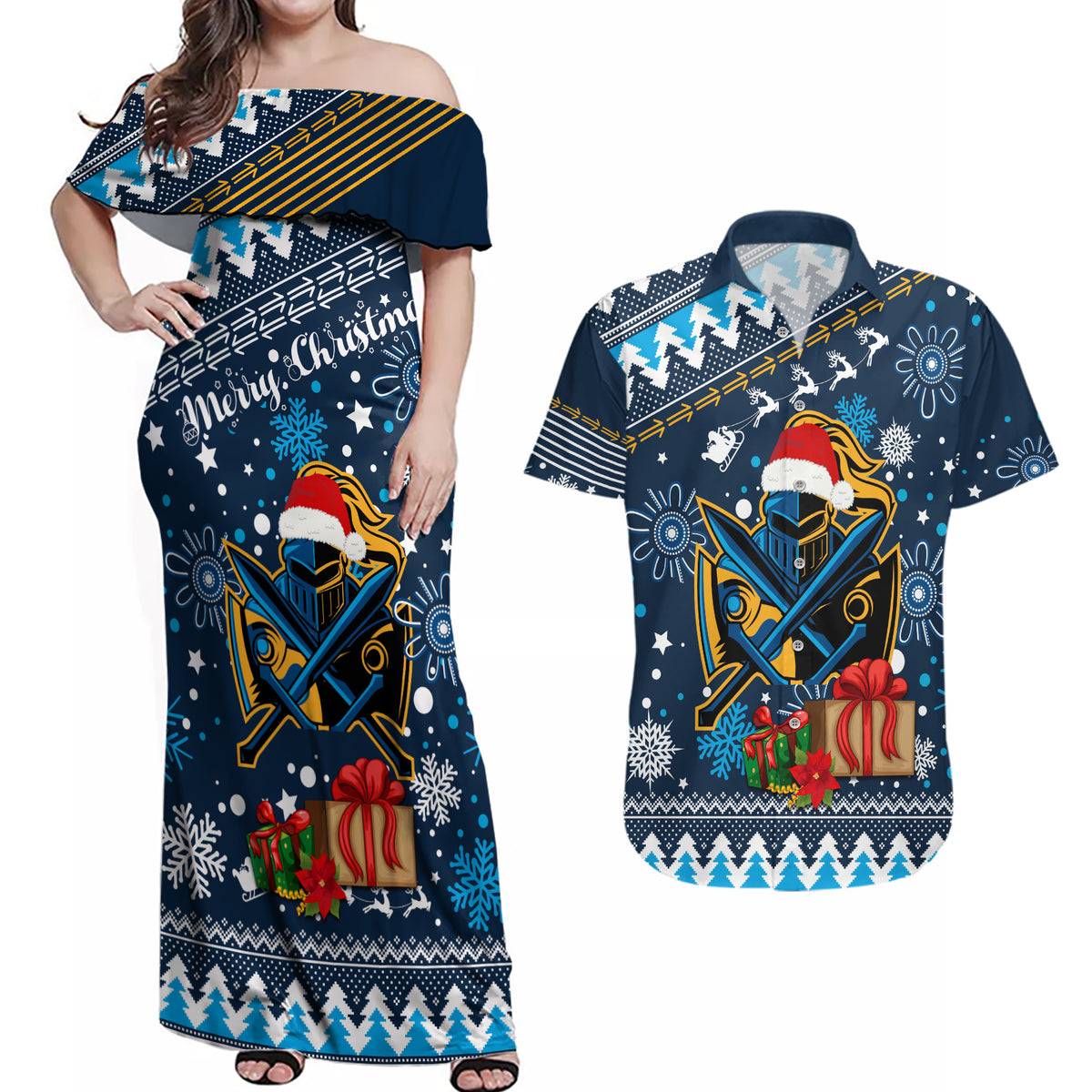 custom-titans-rugby-couples-matching-off-shoulder-maxi-dress-and-hawaiian-shirt-chirstmas-vibe-2023