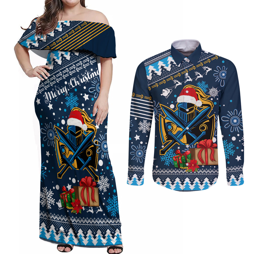 custom-titans-rugby-couples-matching-off-shoulder-maxi-dress-and-long-sleeve-button-shirt-chirstmas-vibe-2023