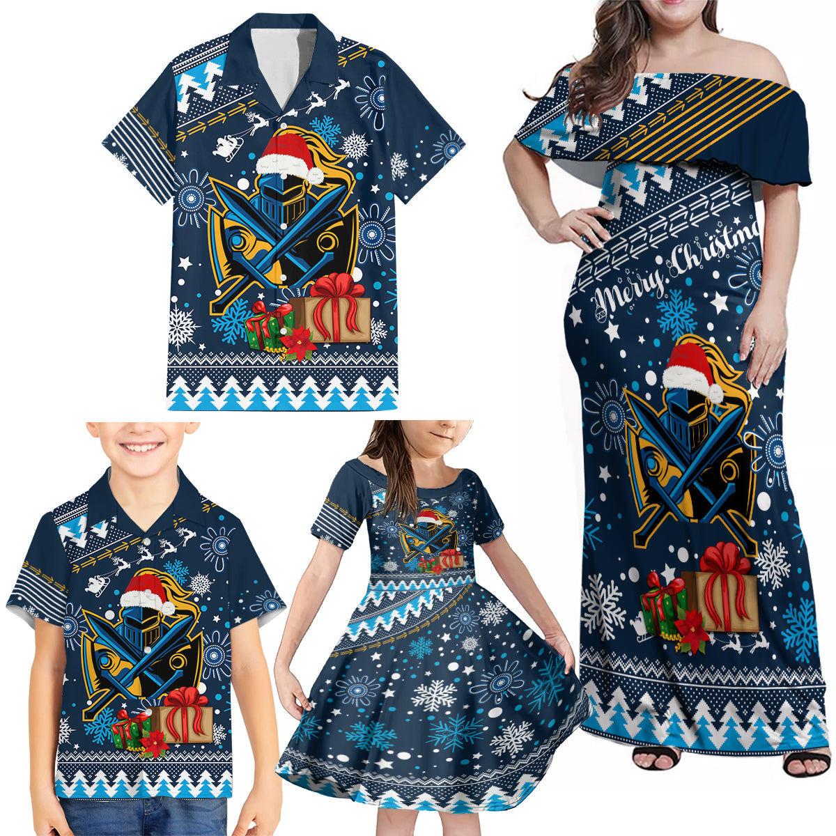 custom-titans-rugby-family-matching-off-shoulder-maxi-dress-and-hawaiian-shirt-chirstmas-vibe-2023