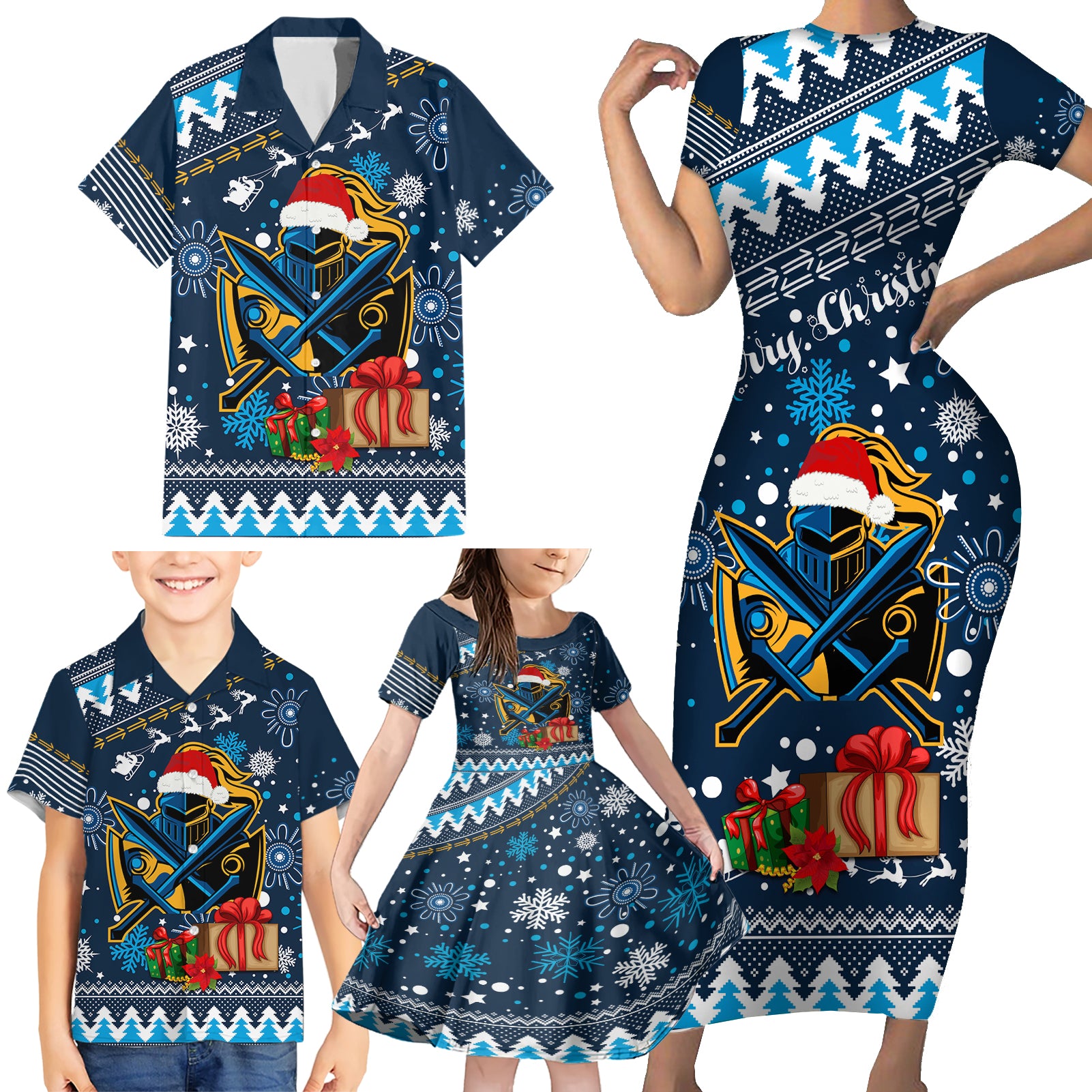 custom-titans-rugby-family-matching-short-sleeve-bodycon-dress-and-hawaiian-shirt-chirstmas-vibe-2023