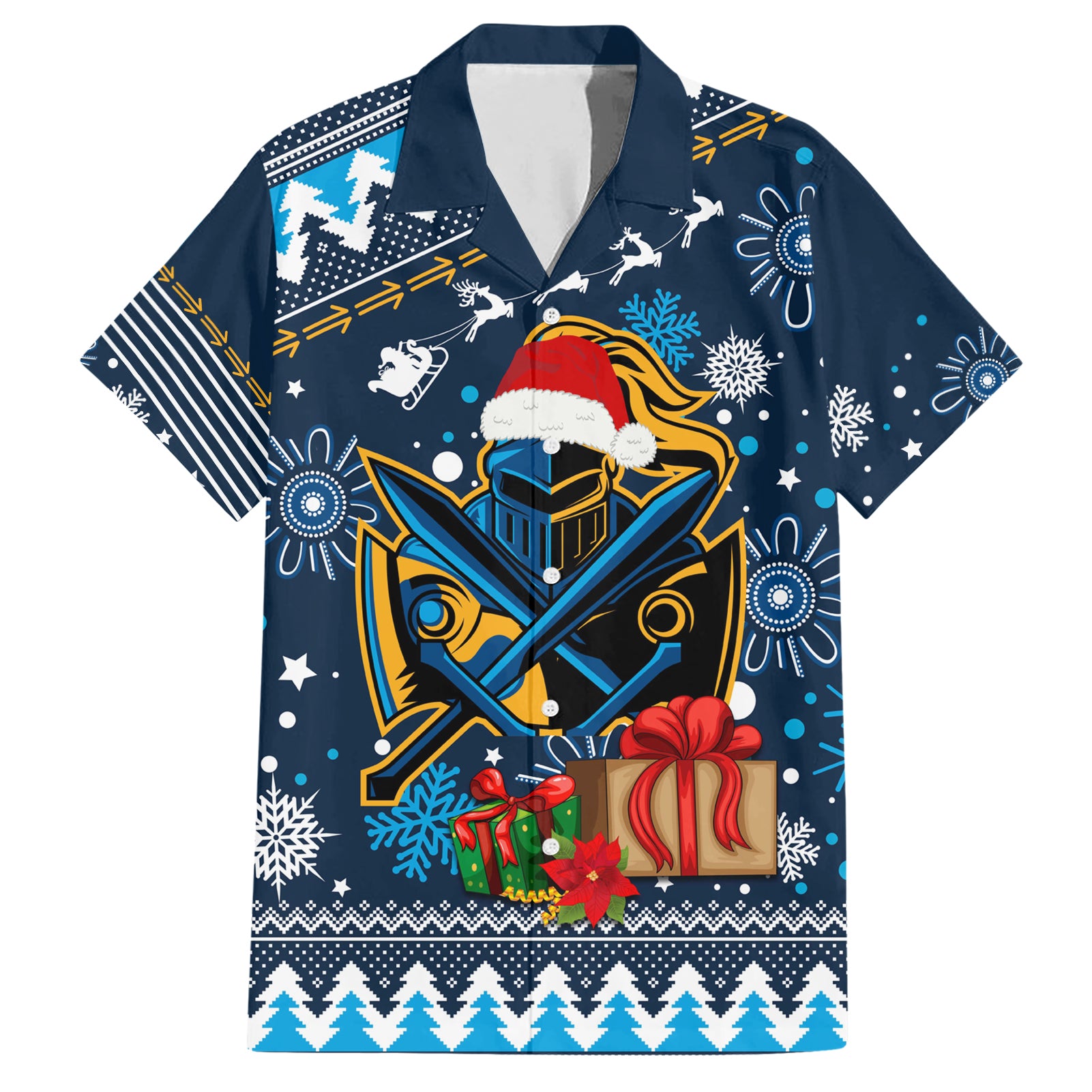 custom-titans-rugby-family-matching-short-sleeve-bodycon-dress-and-hawaiian-shirt-chirstmas-vibe-2023
