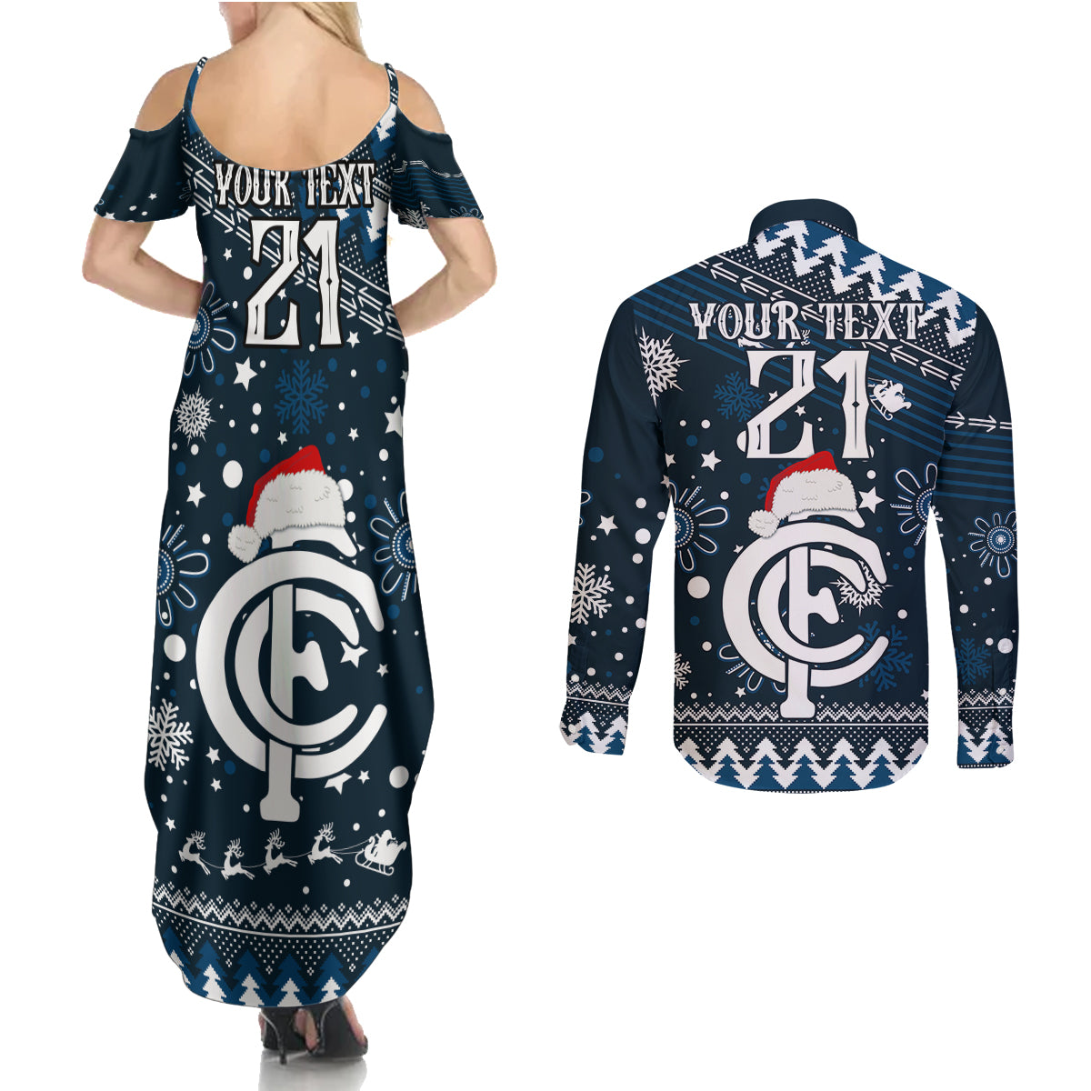 custom-carlton-blues-football-couples-matching-summer-maxi-dress-and-long-sleeve-button-shirt-christmas-vibe-2023