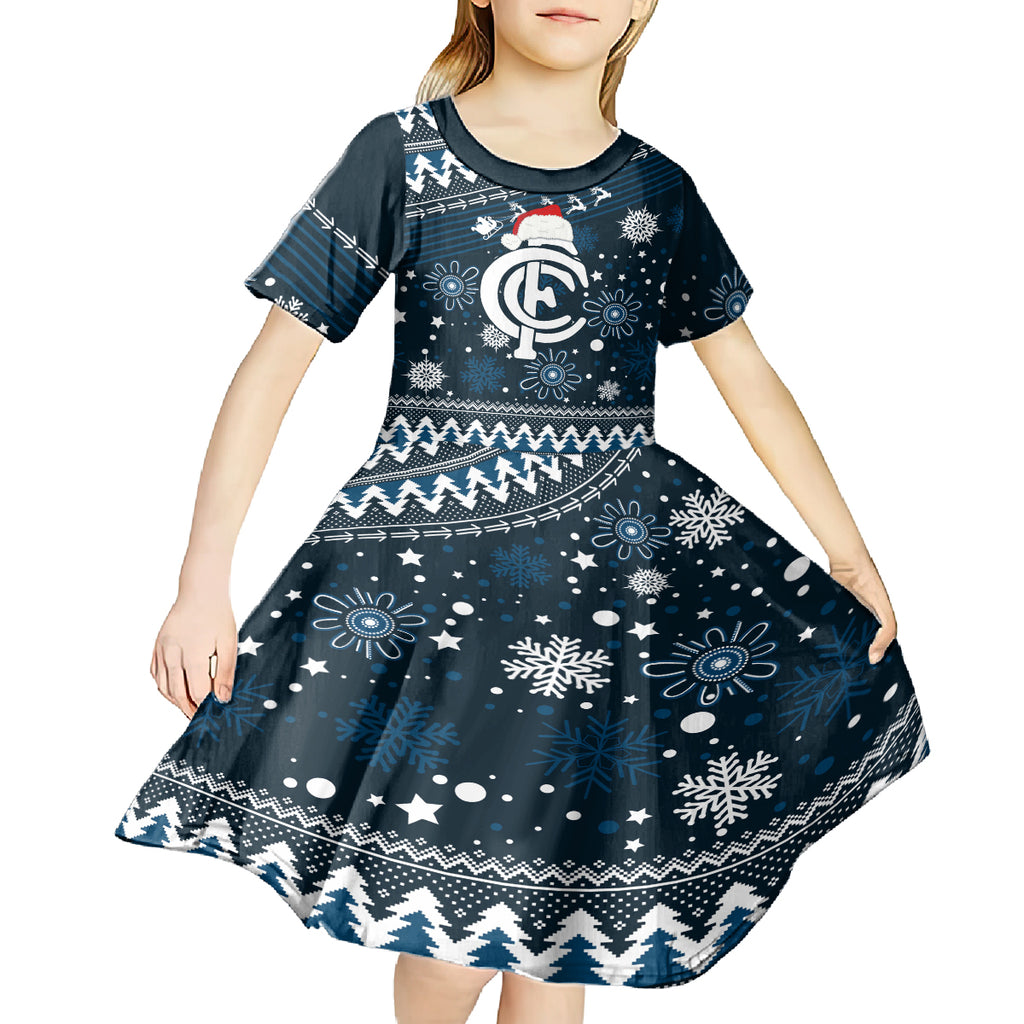 custom-carlton-blues-football-kid-short-sleeve-dress-christmas-vibe-2023
