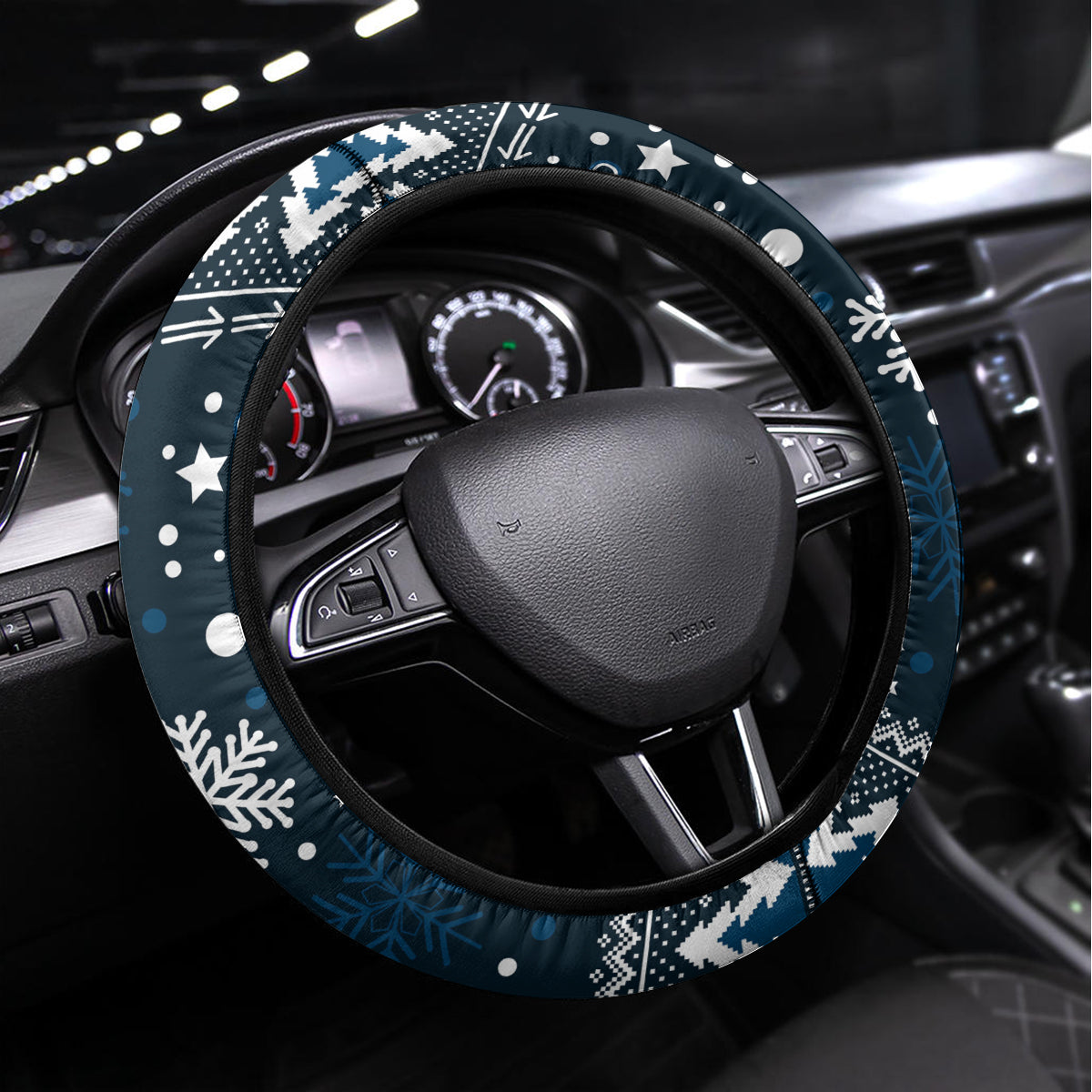 Carlton Blues Football Steering Wheel Cover Christmas Vibe 2023