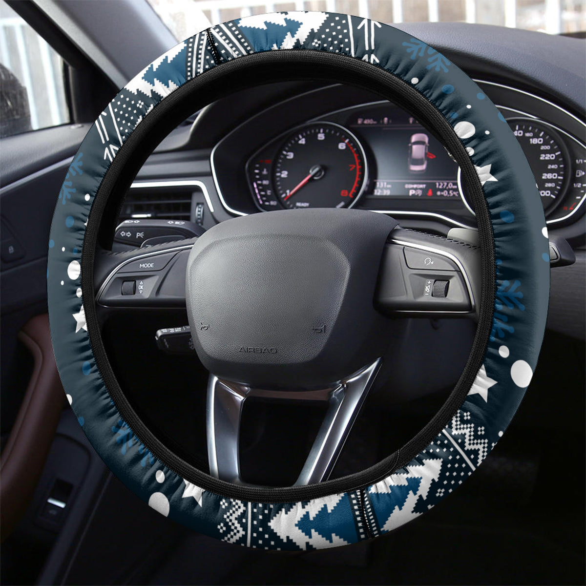 Carlton Blues Football Steering Wheel Cover Christmas Vibe 2023