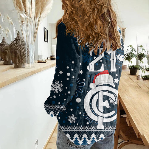 custom-carlton-blues-football-women-casual-shirt-christmas-vibe-2023