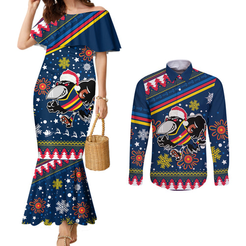 custom-crows-football-couples-matching-mermaid-dress-and-long-sleeve-button-shirt-christmas-vibe-2023