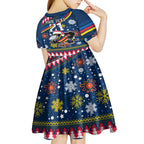 custom-crows-football-kid-short-sleeve-dress-christmas-vibe-2023