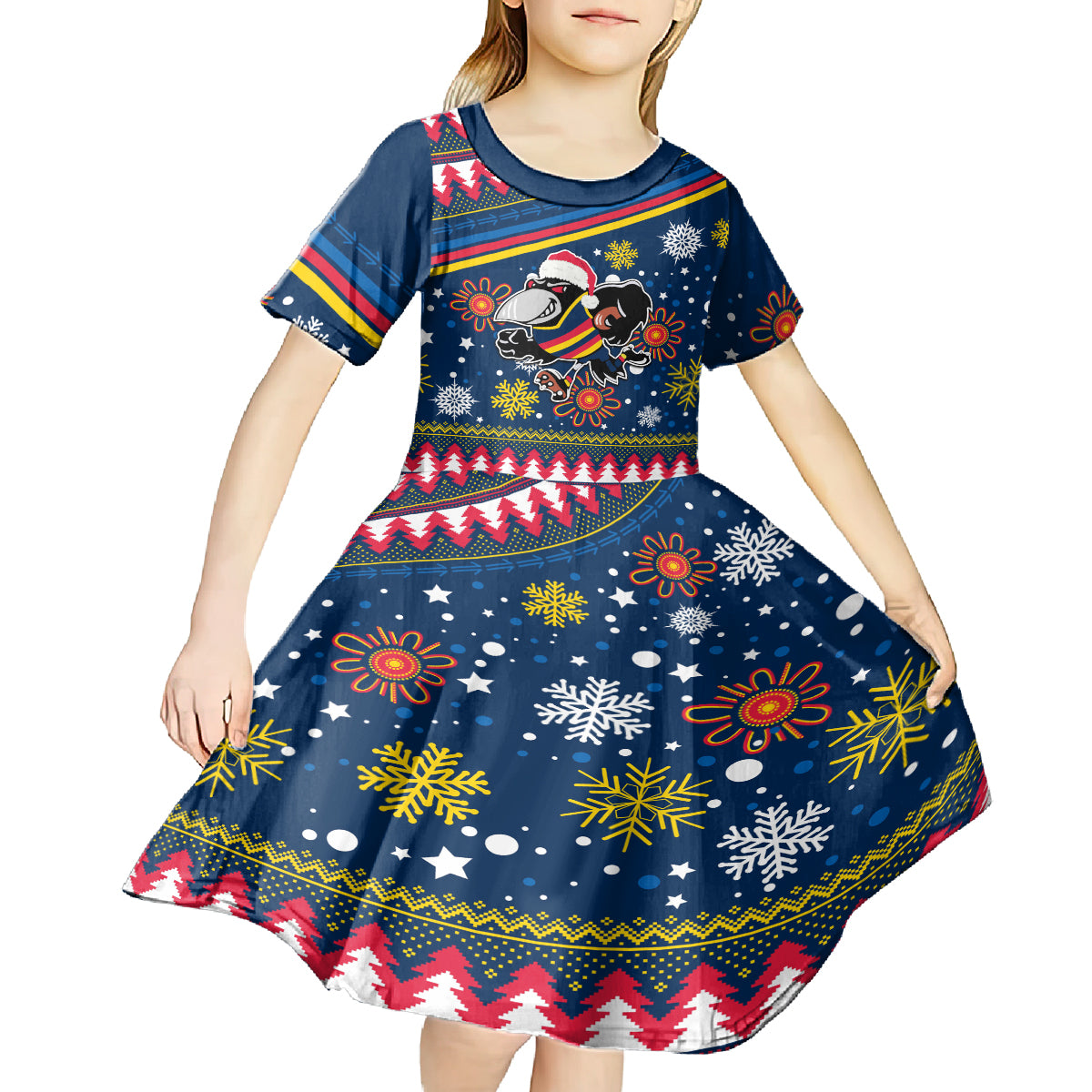 custom-crows-football-kid-short-sleeve-dress-christmas-vibe-2023