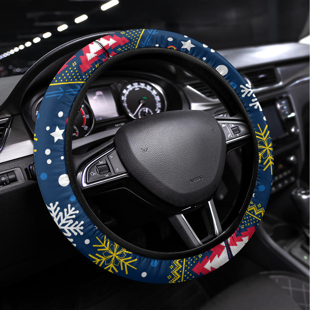 Crows Football Steering Wheel Cover Christmas Vibe 2023