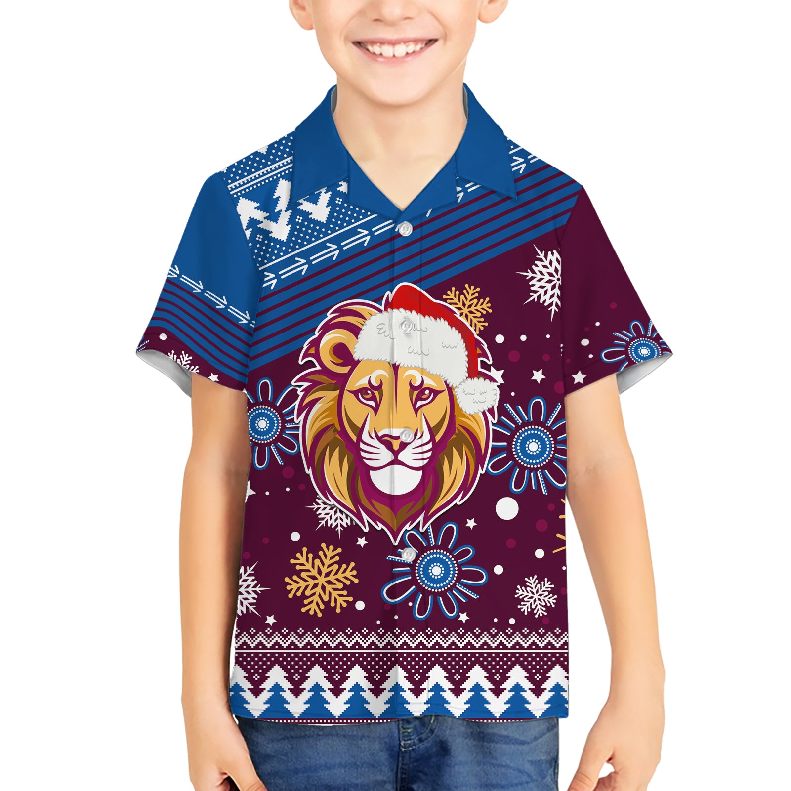 custom-lions-football-kid-hawaiian-shirt-christmas-vibe-2023