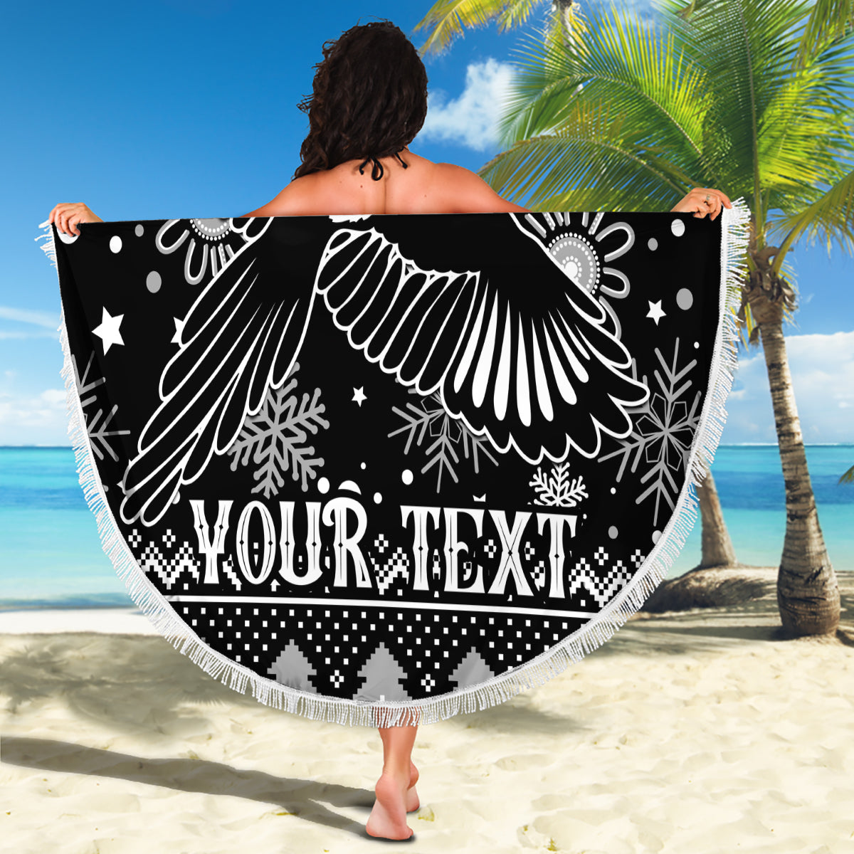 custom-magpies-football-beach-blanket-christmas-vibe-2023