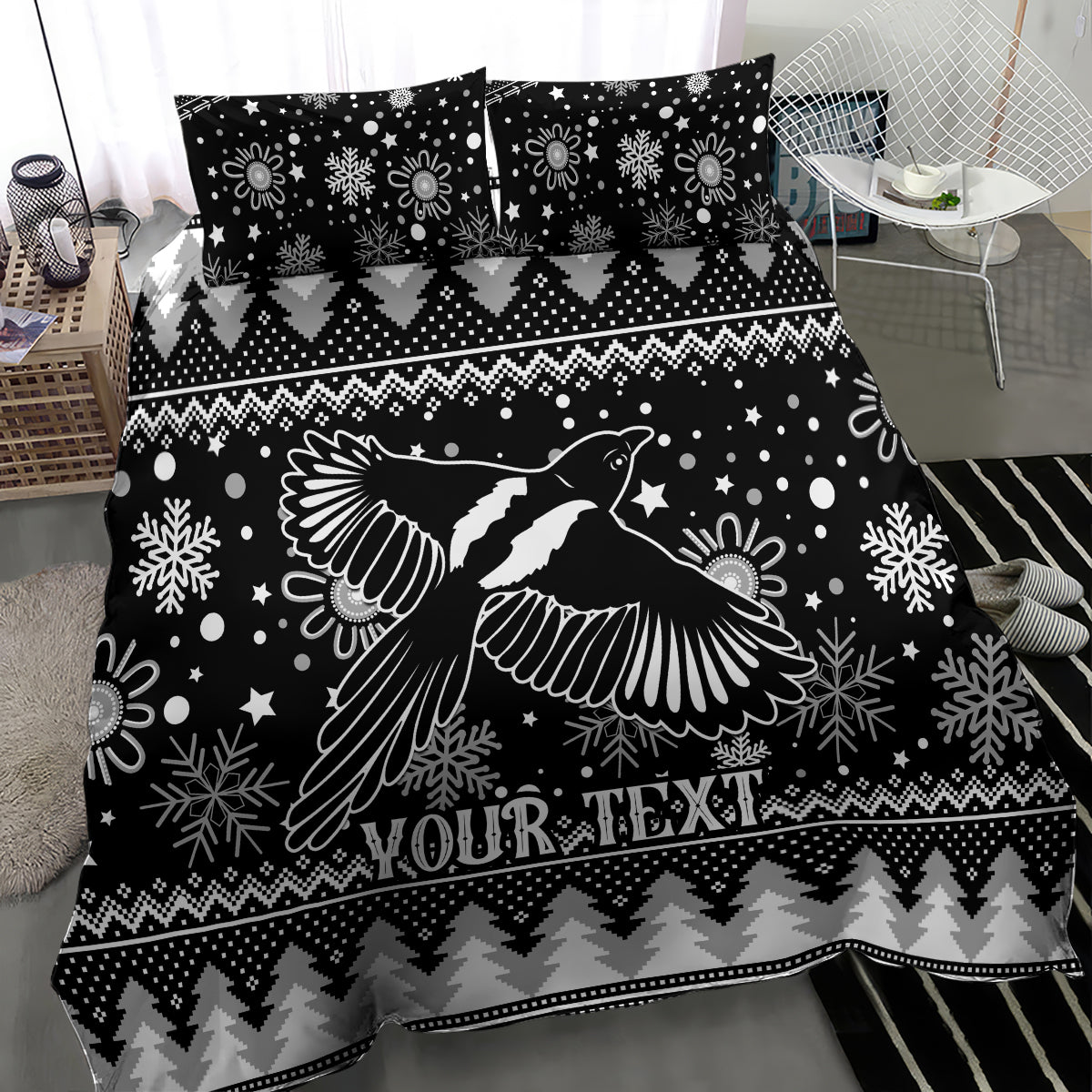 custom-magpies-football-bedding-set-christmas-vibe-2023