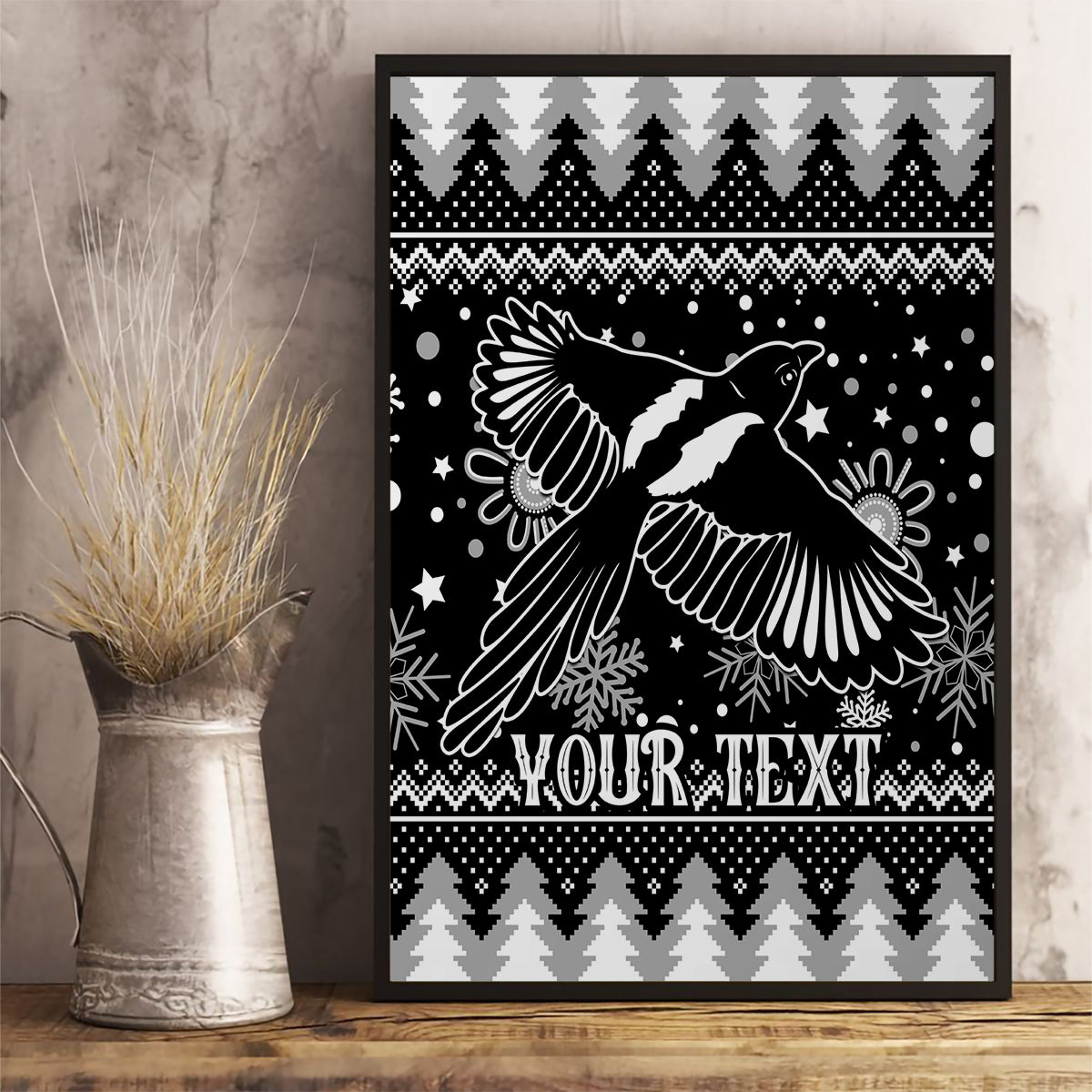 custom-magpies-football-canvas-wall-art-christmas-vibe-2023