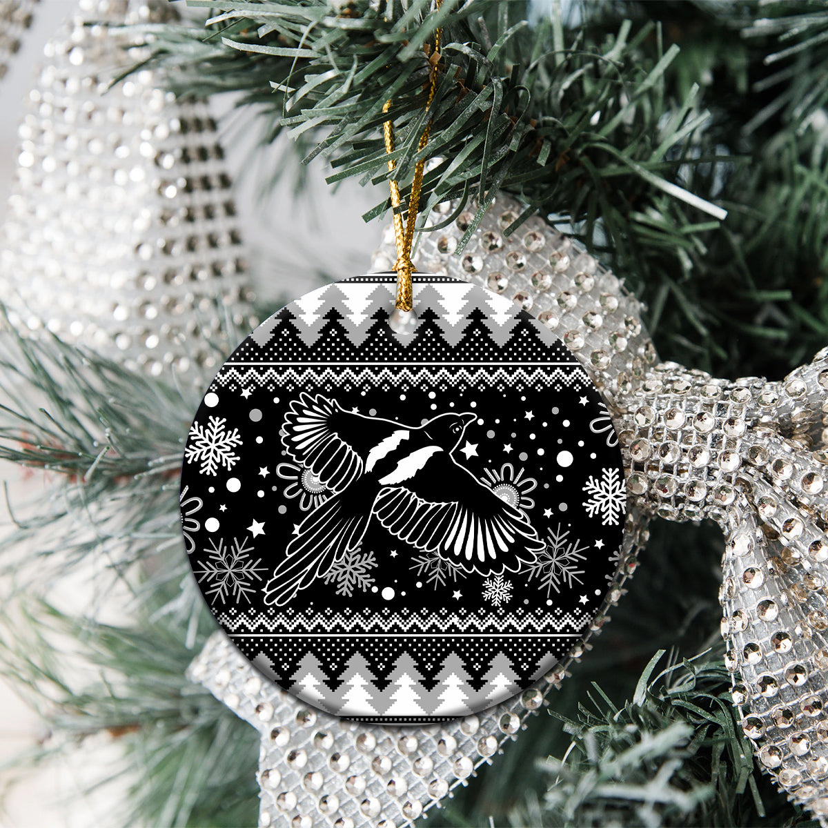 custom-magpies-football-ceramic-ornament-christmas-vibe-2023