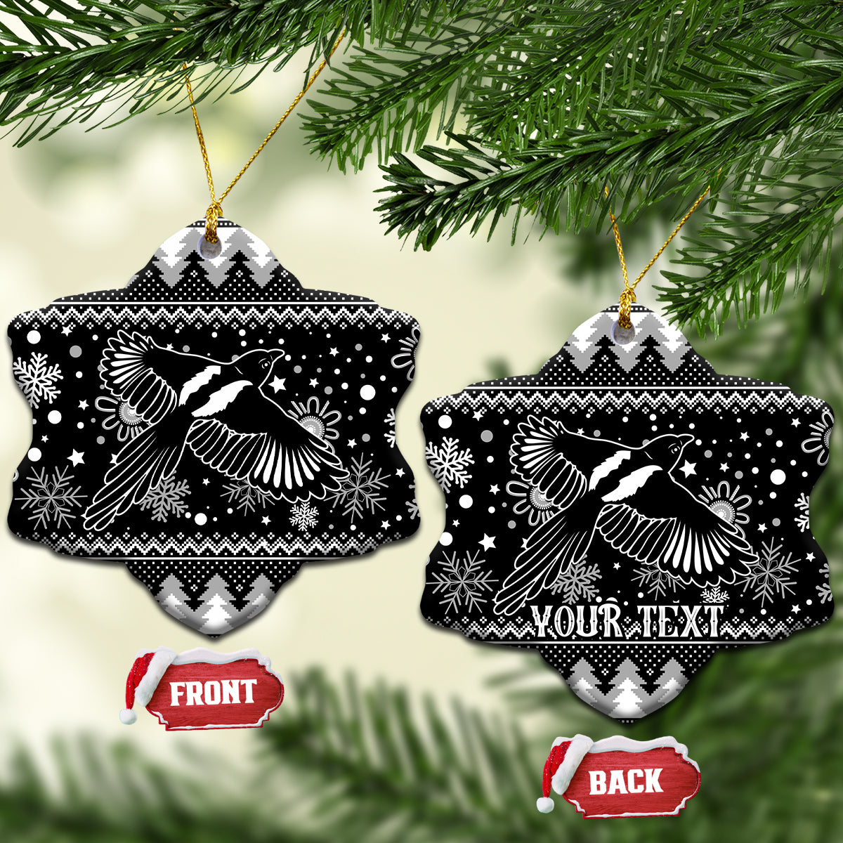 custom-magpies-football-ceramic-ornament-christmas-vibe-2023