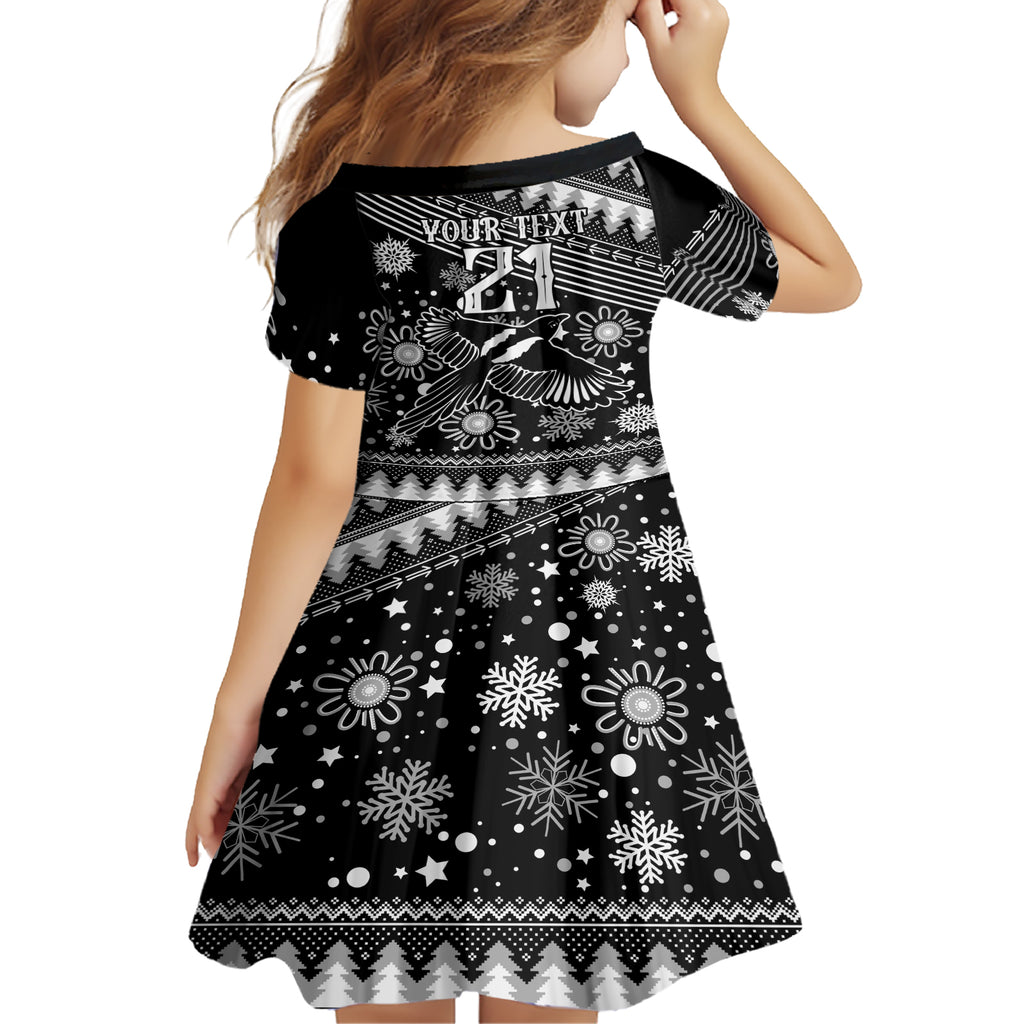 custom-magpies-football-family-matching-short-sleeve-bodycon-dress-and-hawaiian-shirt-christmas-vibe-2023