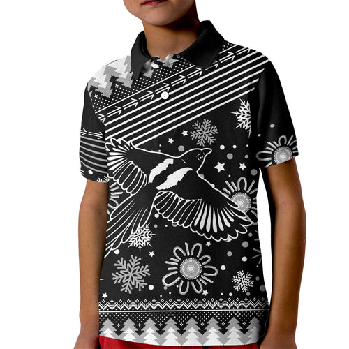 custom-magpies-football-kid-polo-shirt-christmas-vibe-2023