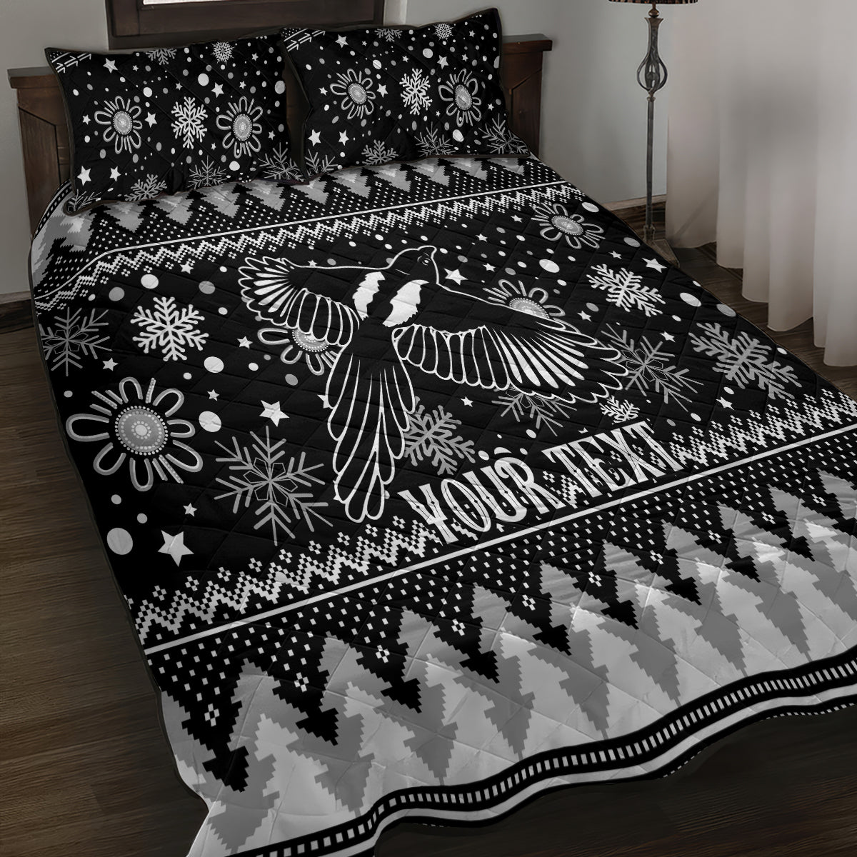 custom-magpies-football-quilt-bed-set-christmas-vibe-2023